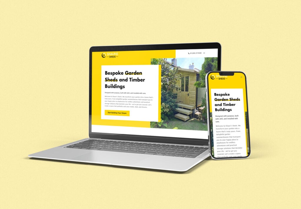 Shaun’s Sheds website by Sanders Design