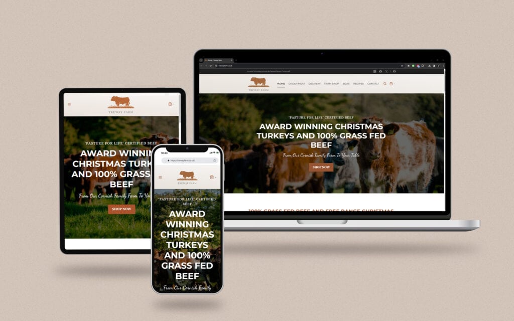 Treway Farm website by Sanders Design